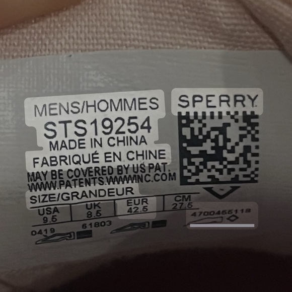 Sperry Light Pink Canvas Sneakers with Brown Leather Laces - Picture 7 of 7